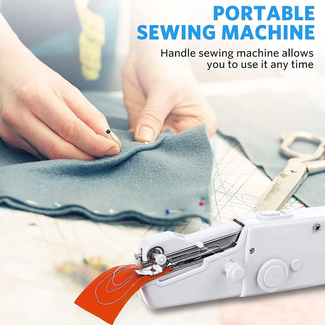 🧵 Mini Portable Cordless Handheld Sewing Machine